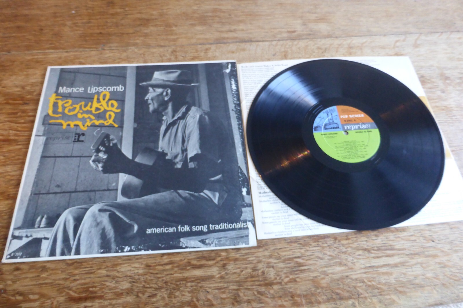 Mance Lipscomb – Trouble in Mind US 1961 1st Reprise DG R-2012 Country Blues LP