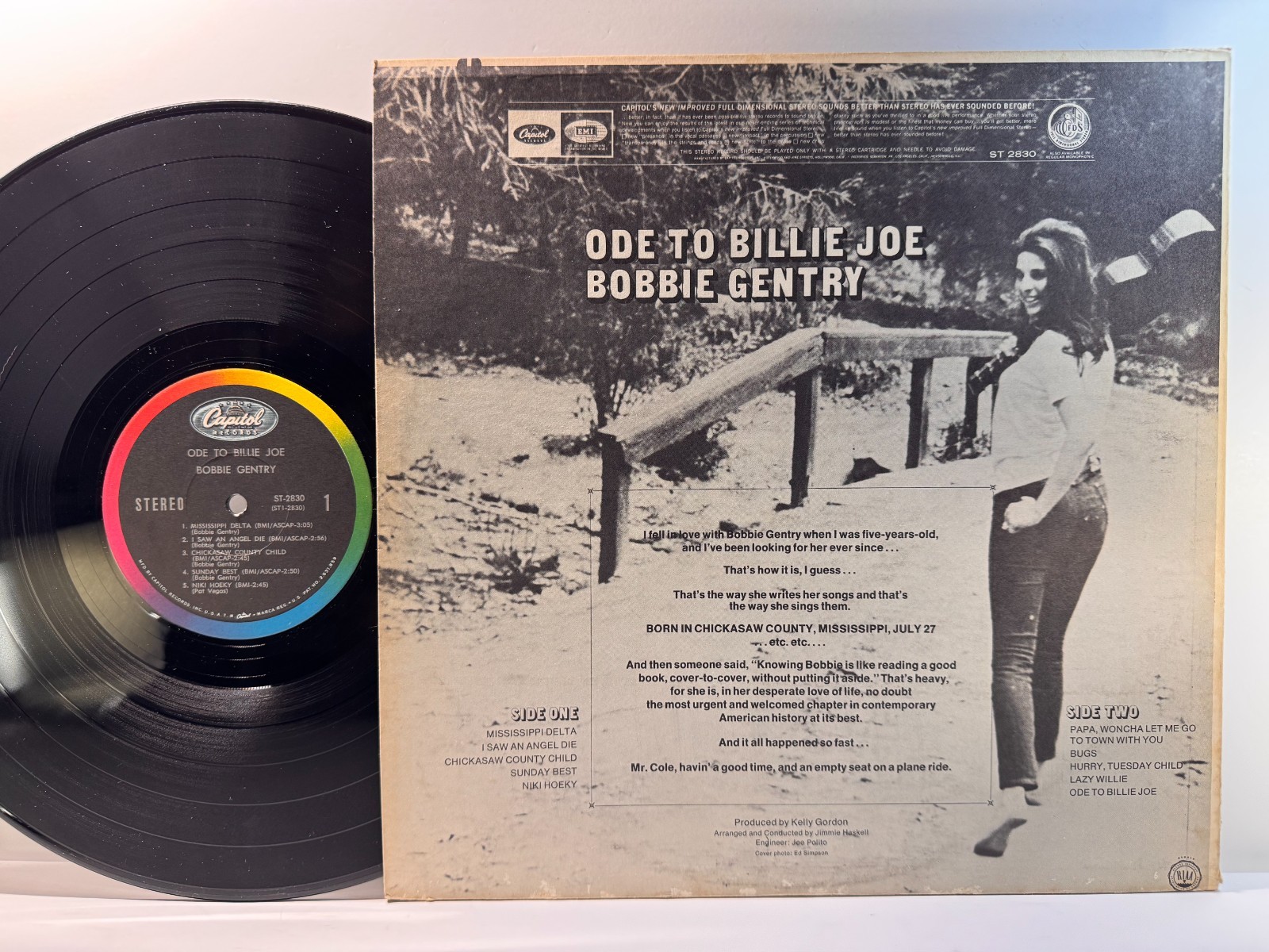 Country Soul LP BOBBIE GENTRY Ode to Billie Joe Capitol Stereo 1967 VG+