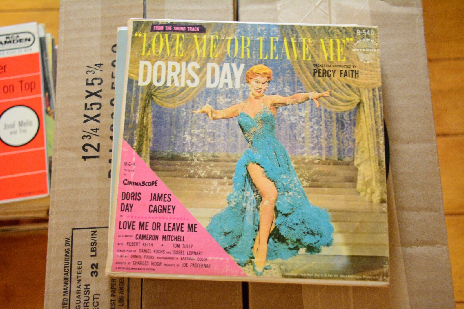VINTAGE DORIS DAY “LOVE ME OR LEAVE ME” 45RPM 3x 7″ EP VINYL TRIFOLD [F31-226]