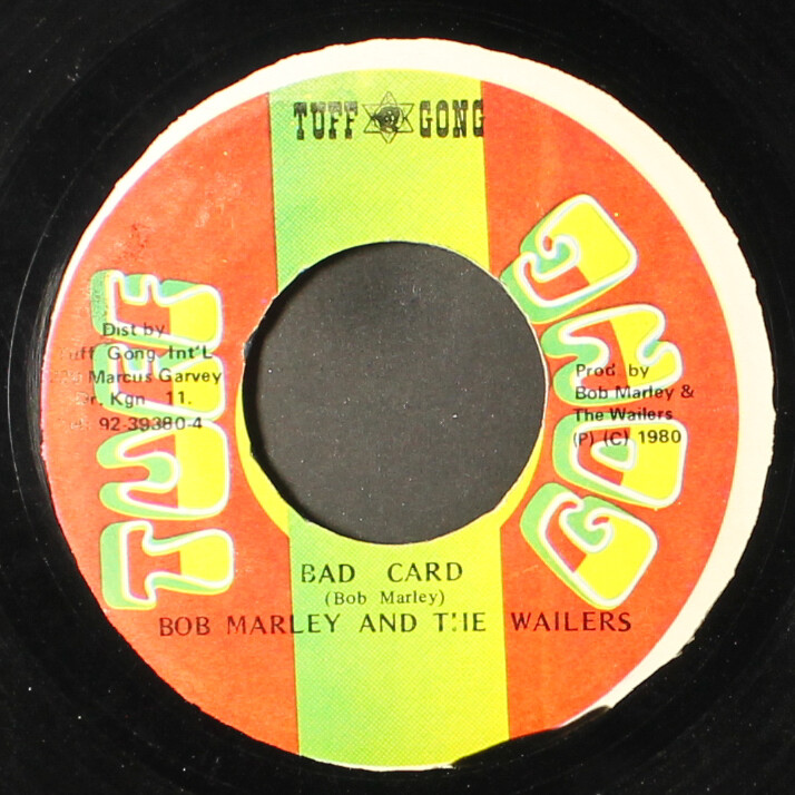 BOB MARLEY & WAILERS: bad card / rub a dub style TUFF GONG 7″ Single 45 RPM
