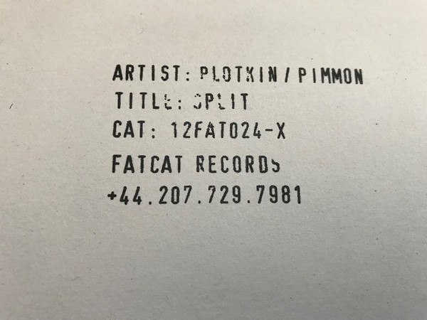 James Plotkin – Split Series 8 – Used Vinyl Record 12 – K5z