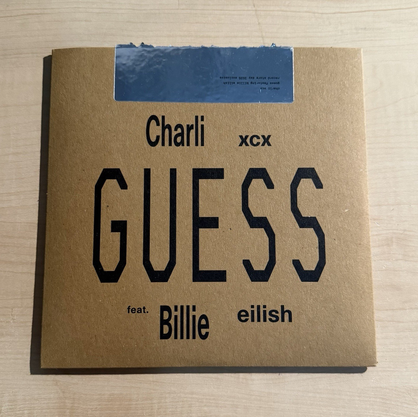 Charli XCX Guess feat. Billie Eilish Black Vinyl Single Atlantic 2024