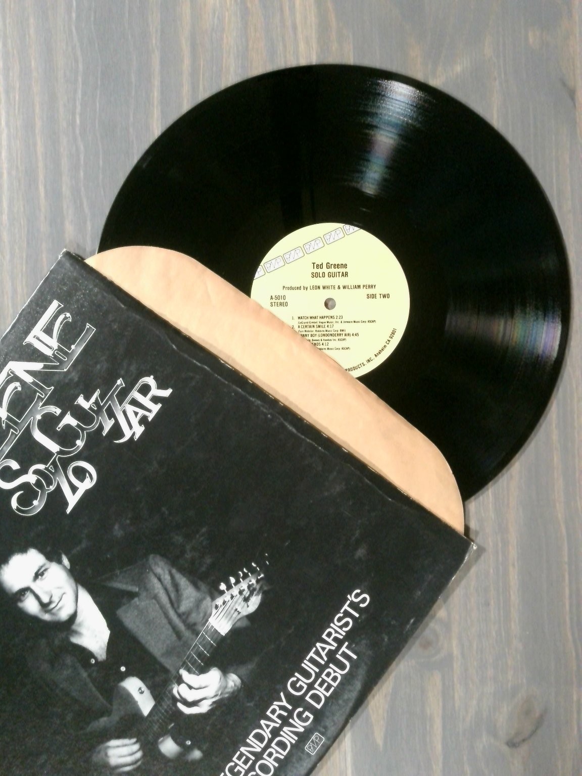 Ted Greene – Solo Guitar LP Record 1977 PVP Jazz Blues 33 RPM