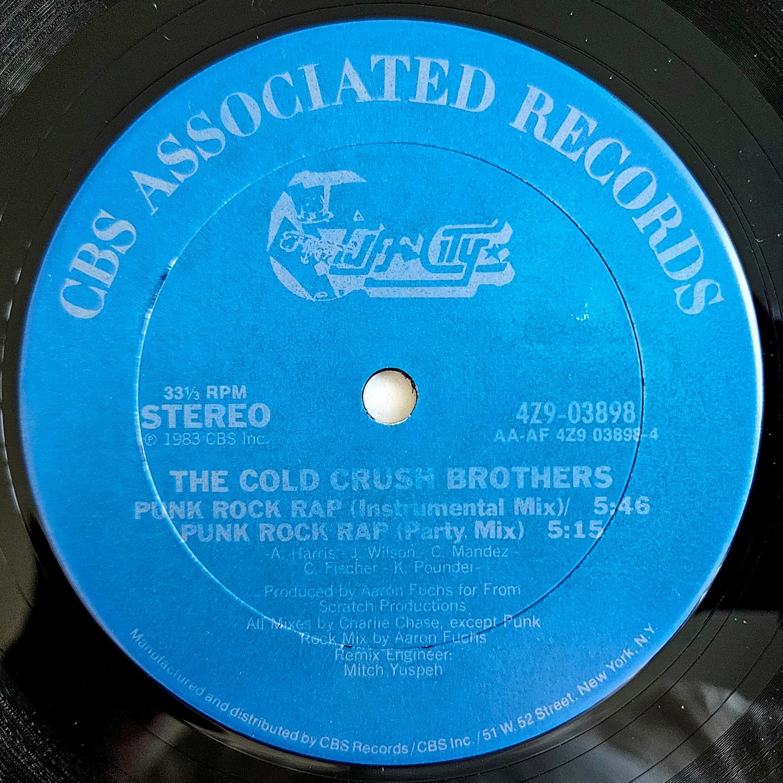 1983 – COLD CRUSH BROTHERS – PUNK ROCK RAP – TUFF CITY / CBS ORIGINAL PRESSING