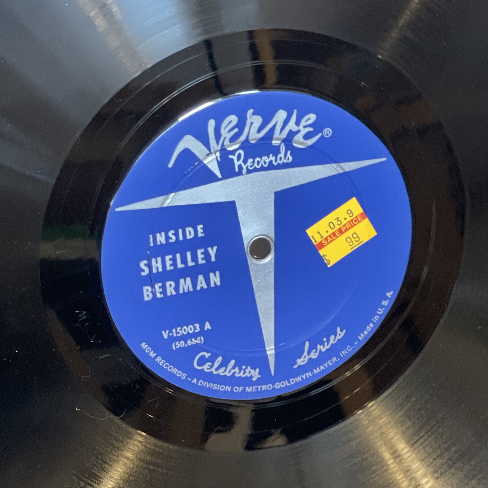 Shelley Berman Inside Shelley Berman (Vinyl, 1959) Verve Records MG V-15003 VG