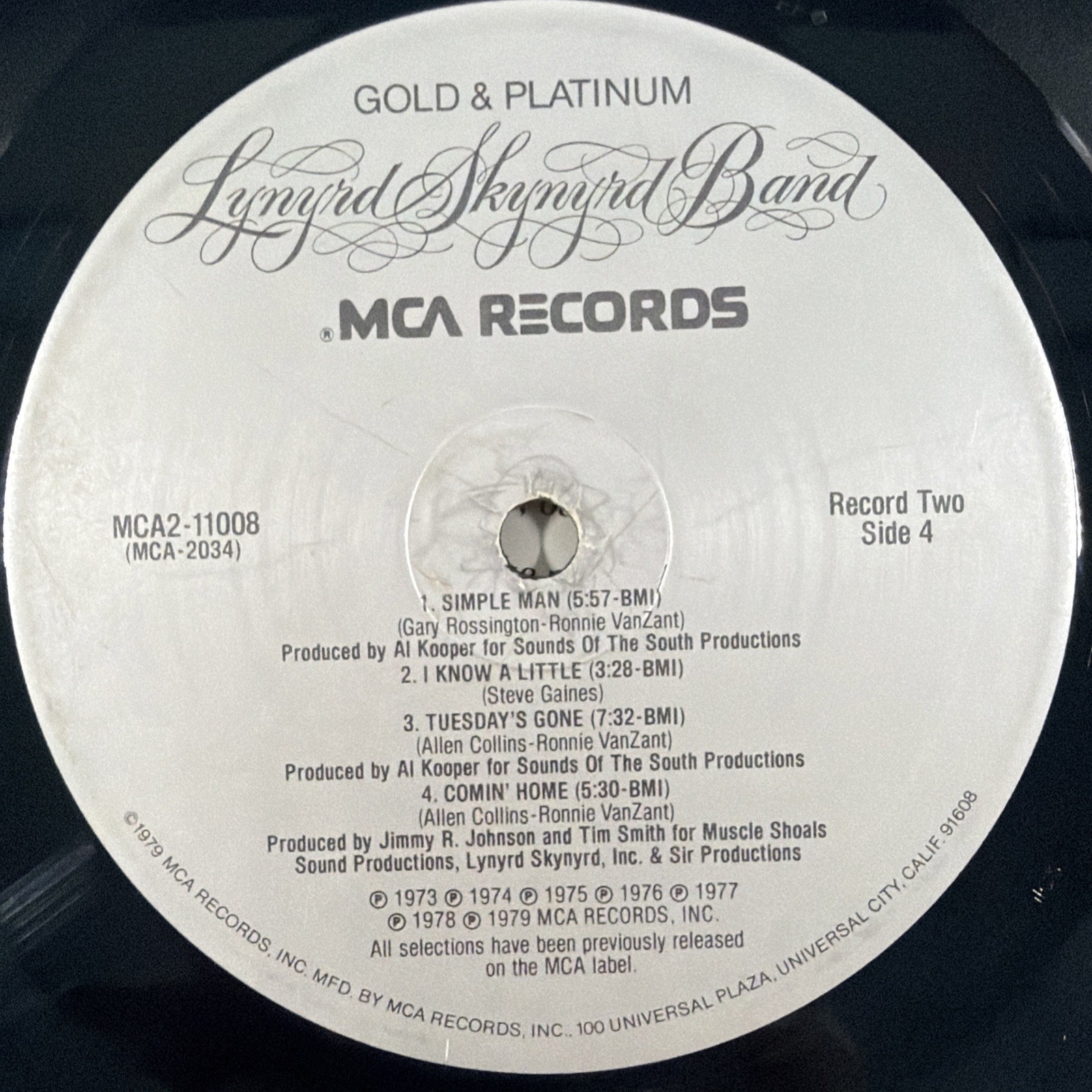 Lynyrd Skynyrd Gold & Platinum Band Double LP Vinyl Records 79
