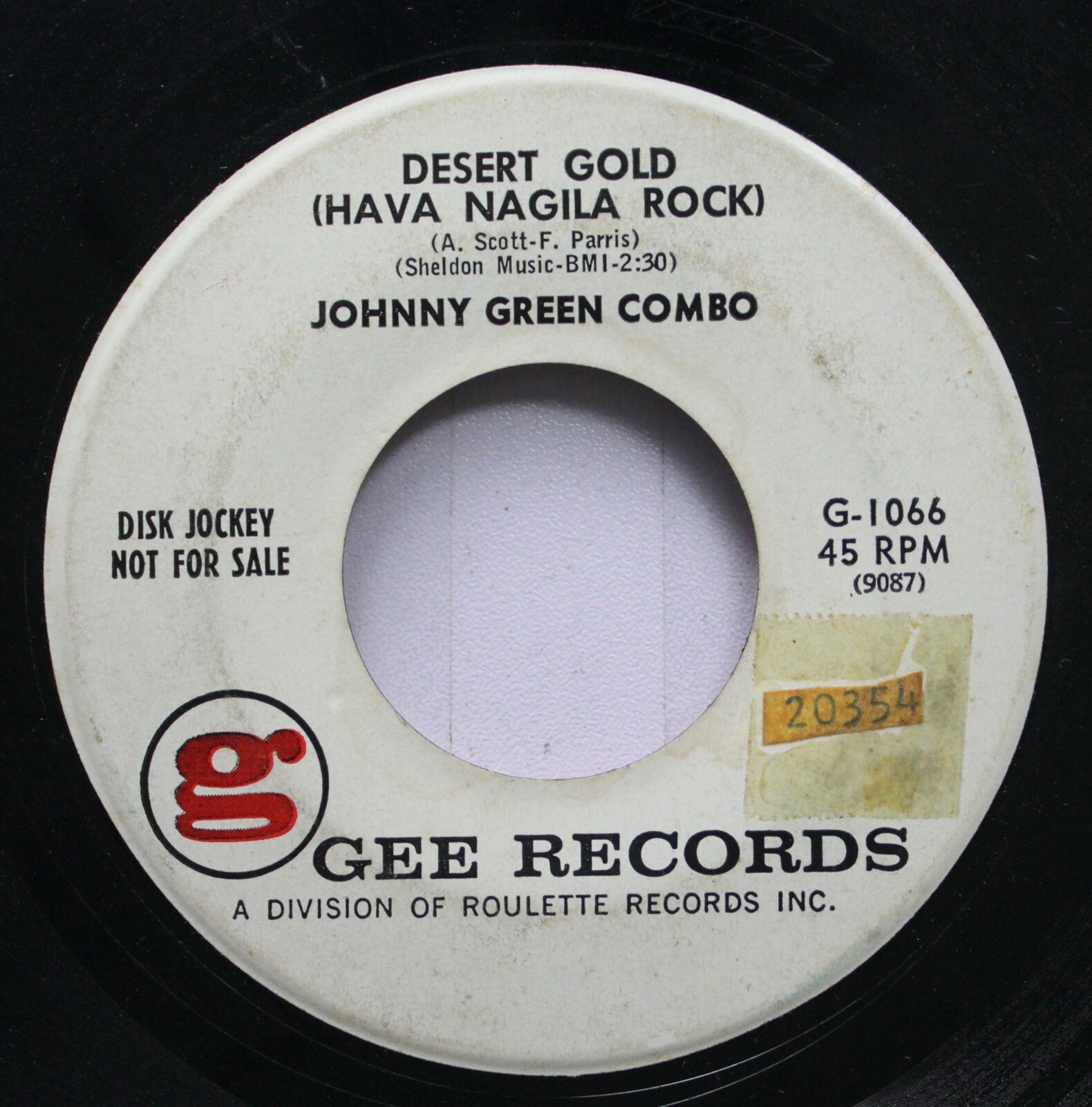 50’S & 60’S Promo 45 Johnny Green Combo – Desert Gold (Hava Nagila Rock) / Lones