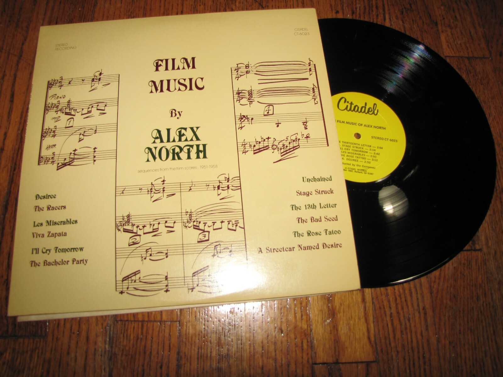 ALEX NORTH – FILM MUSIC BY ALEX NORTH – CITADEL RECORDS LP