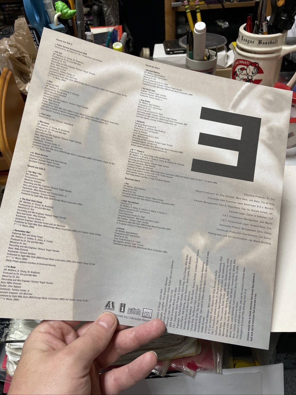 Eminem – The Marshall Mathers LP Inter Records 2000 Us With Engraving Rap Vinyl
