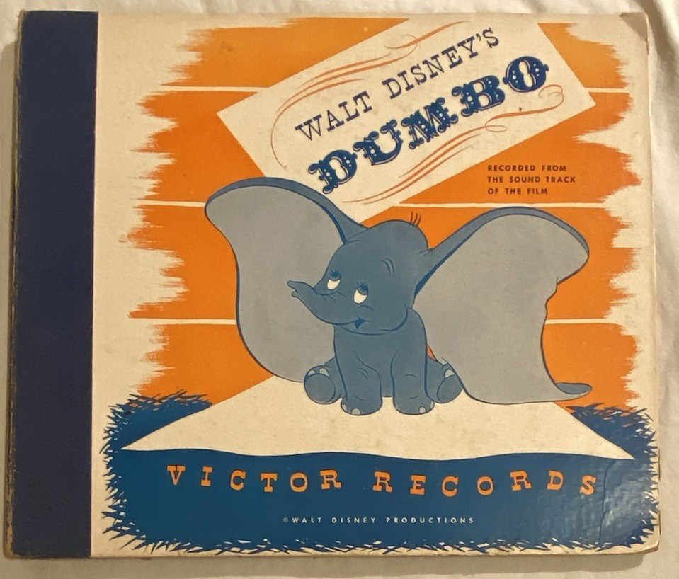 Walt Disney’s DUMBO 3 10″ Shellac 78 RPM Record Set 1943 40’s OST Soundtrack