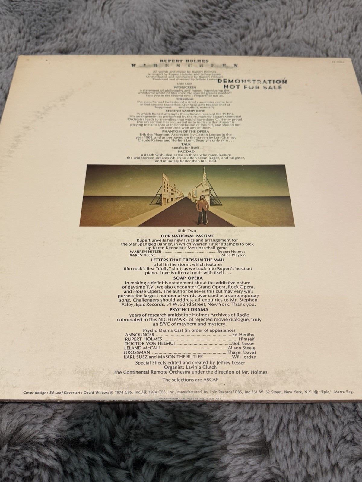 Rupert Holmes Widescreen PROMO LP 1974 Epic KE 32864 VG+ EX Demo Copy