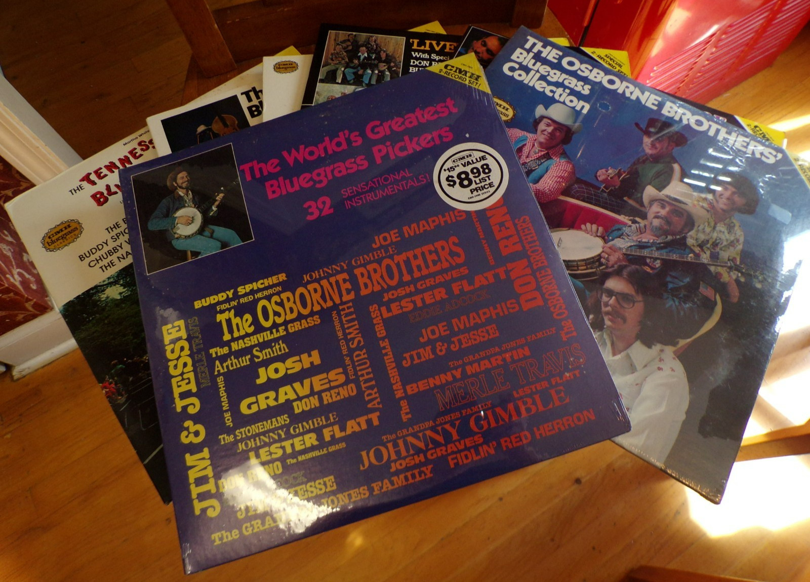 Set Of 7 Bluegrass Double LPs CMH Records 70s and 80s Pressings Assorted Artists