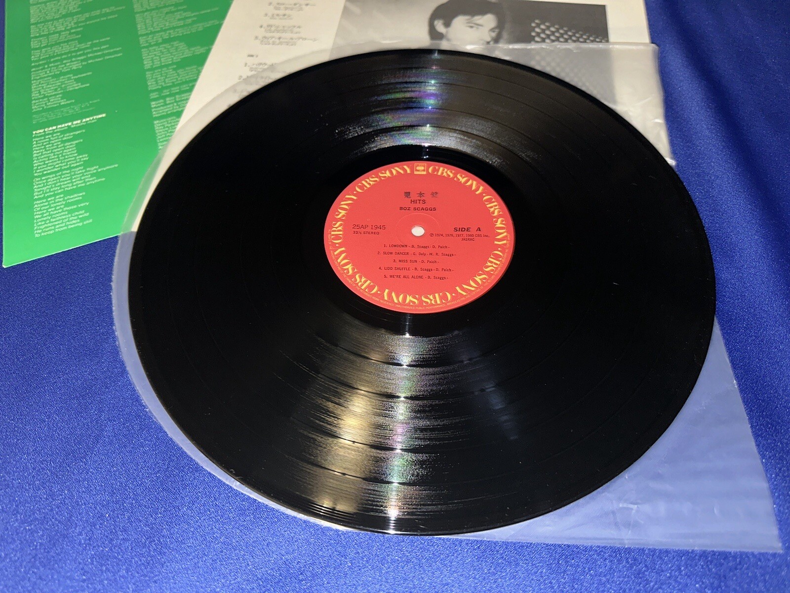 BOZ SCAGGS “HITS” PROMO Japan 1st Press in Shrink Obi Audiophile Top Shelf NM