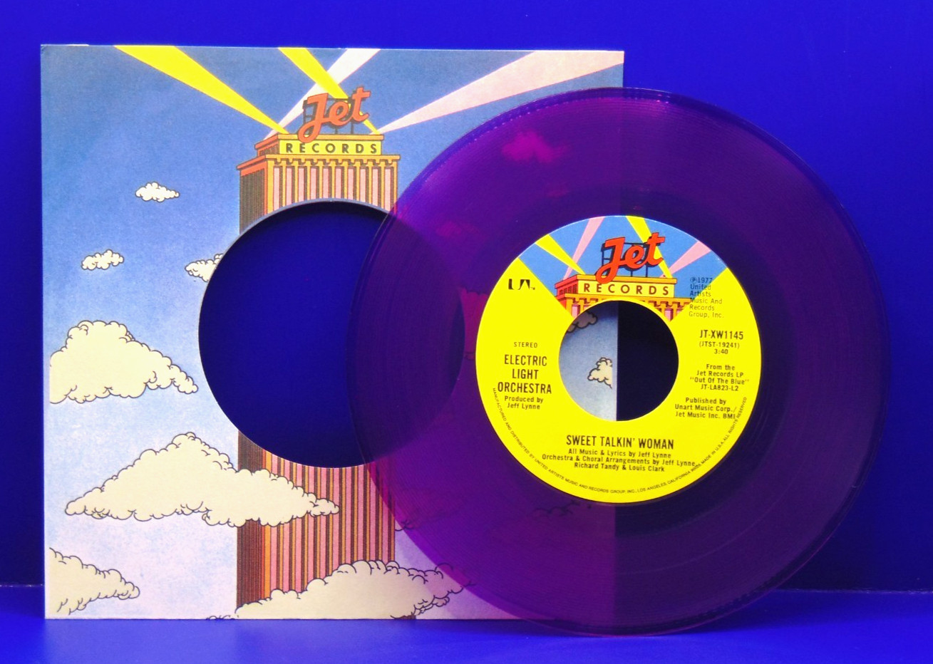 ELECTRIC LIGHT ORCHESTRA Sweet Talkin’ Woman PURPLE 45 RPM JET 1145 NEAR MINT+