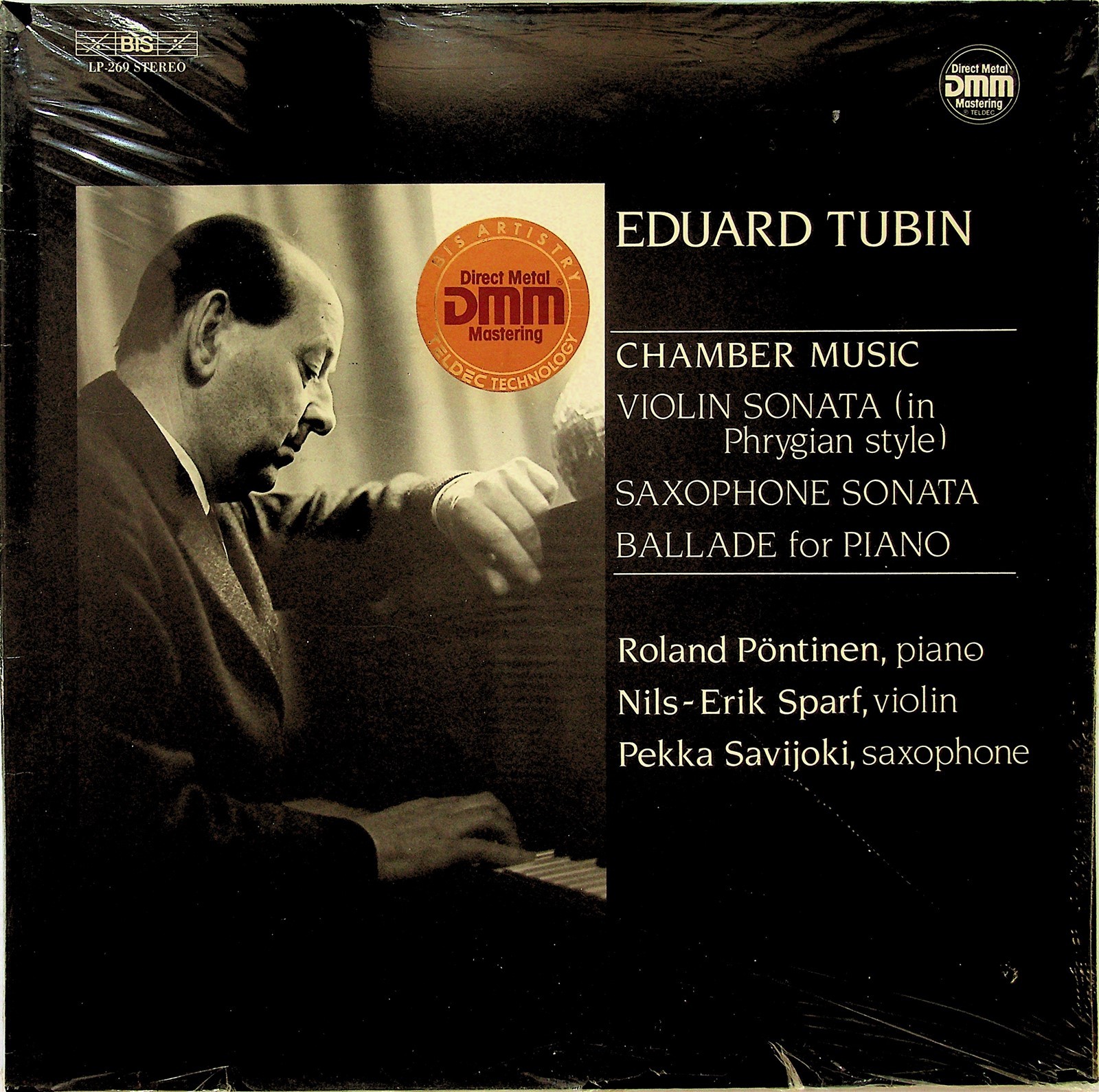 *SEALED* BIS LP-269- TUBIN Violin/Saxophone Sonata/Piano Ballade PONTINEN SPARF