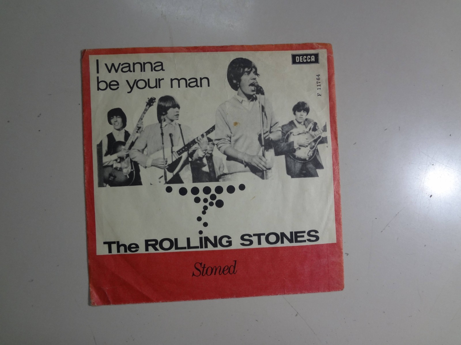 ROLLING STONES: I Wanna Be Your Man-Stoned-U.K. 7″ 63 Decca F.11764, Denmark PSL