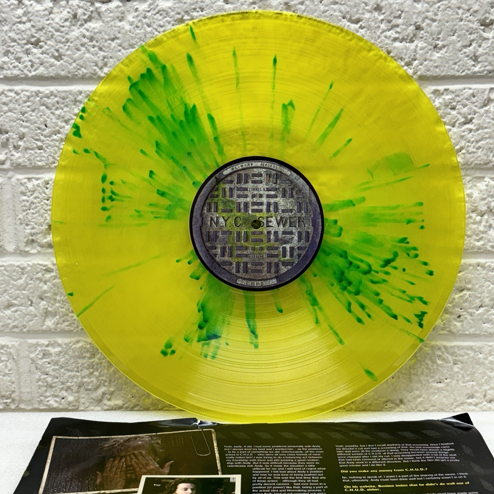C.H.U.D. Original Soundtrack OST Waxwork Toxic Splatter Colored VINYL ONLY • NM‼