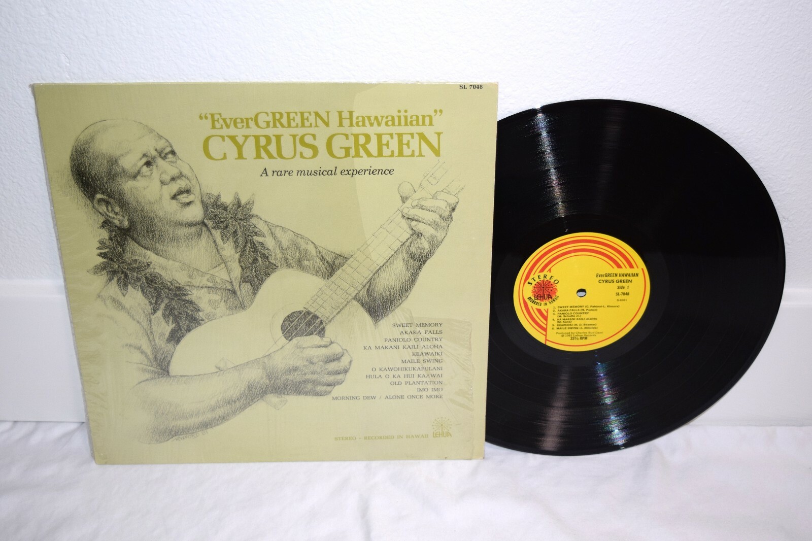 Cyrus Green – EverGREEN Hawaii – ORIG 1981 Lehua SL-7048 LP NM/Shrink Hawaiian
