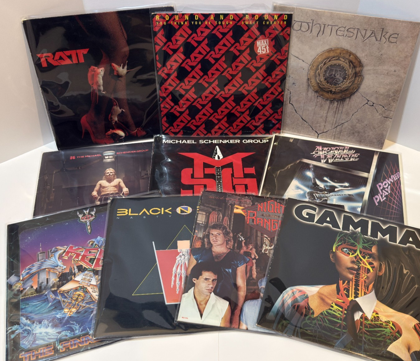 80s Hard Rock Vinyl LP Lot Ratt Whitesnake Black N Blue MSG Keel Night Ranger