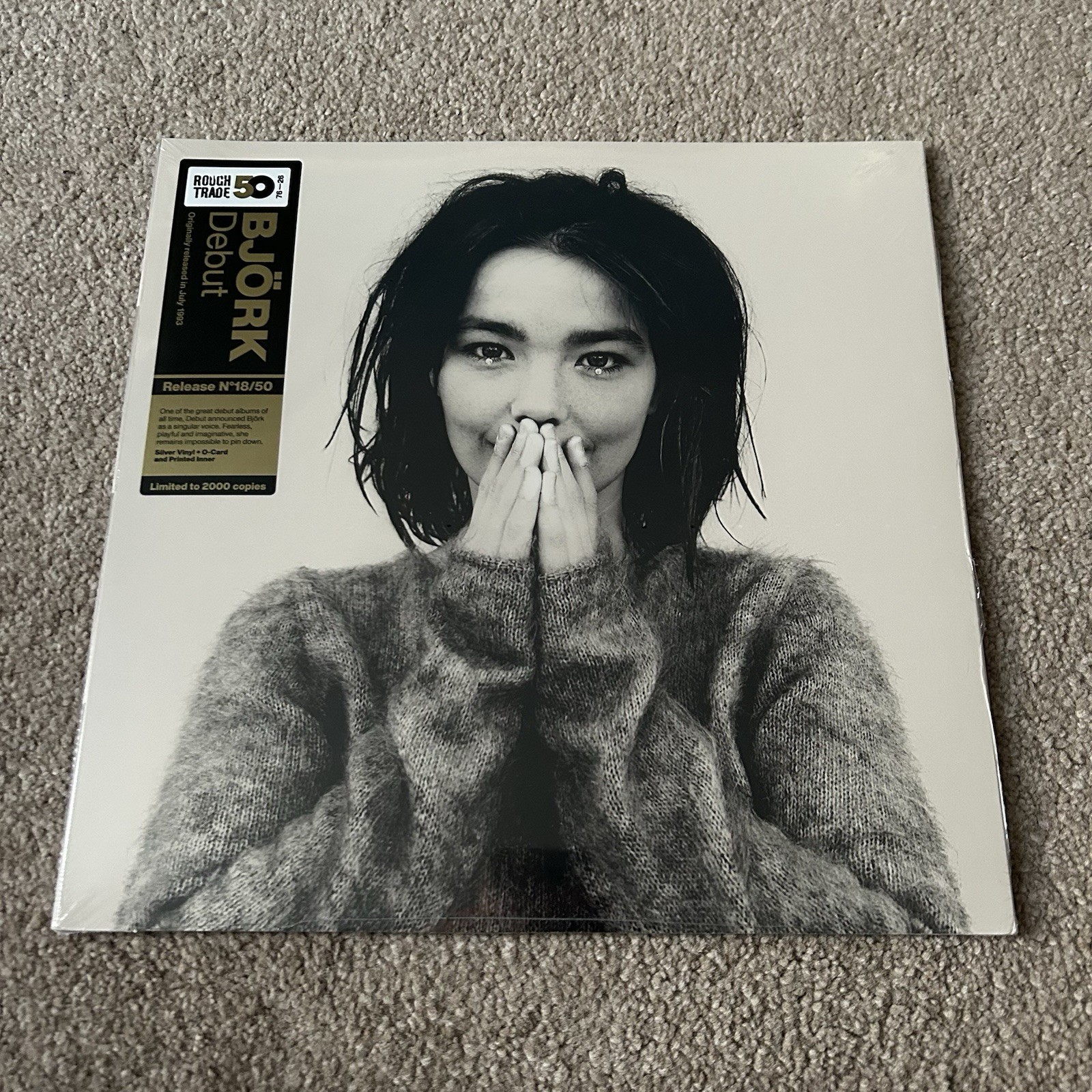 Bjork – Debut Vinyl Record SEALED Silver – Rough Trade 50 – Björk