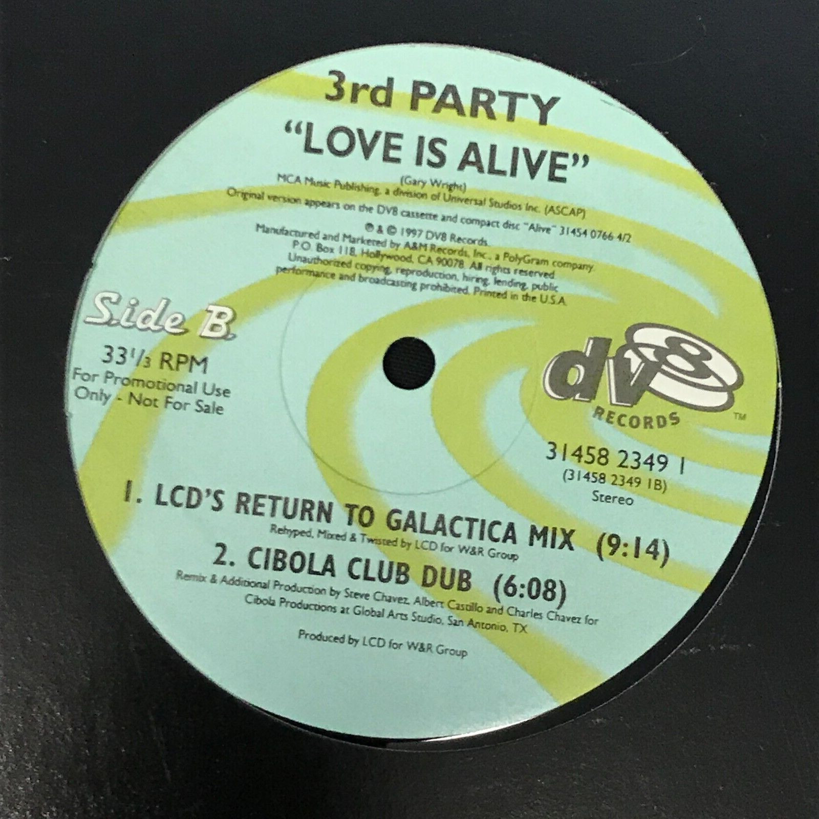 3rd Party – Love Is Alive ( 12″ Remix Vinyl Record)