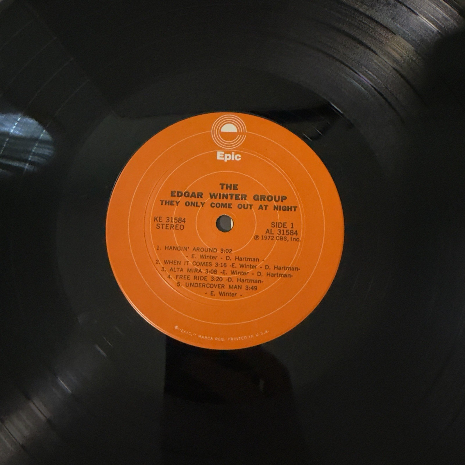 EDGAR WINTER GROUP THEY ONLY COME OUT AT NIGHT LP 1972 ORIGINAL GATEFOLD VG++