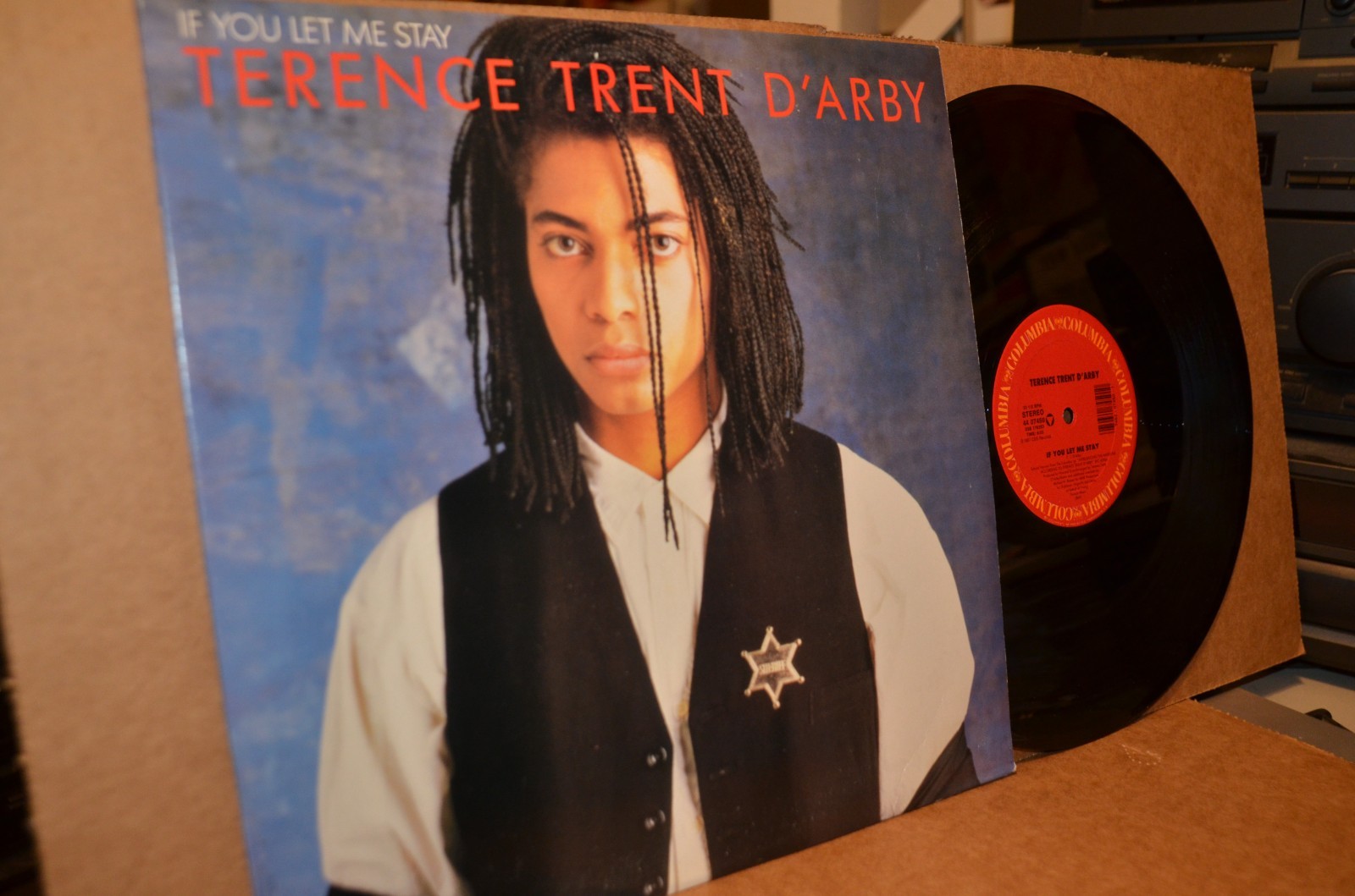 TERENCE TRENT D’ARBY: IF YOU LET ME STAY MINT- PROMO 12″ SINGLE; 8X10 PHOTO, BIO