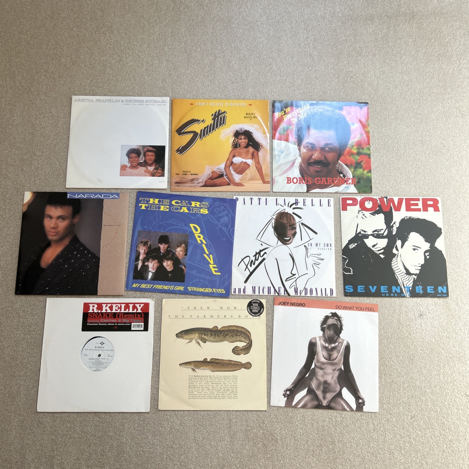 N – Job Lot Bundle x 10 Vinyl 12″ Single Records Various Artists Various Genres