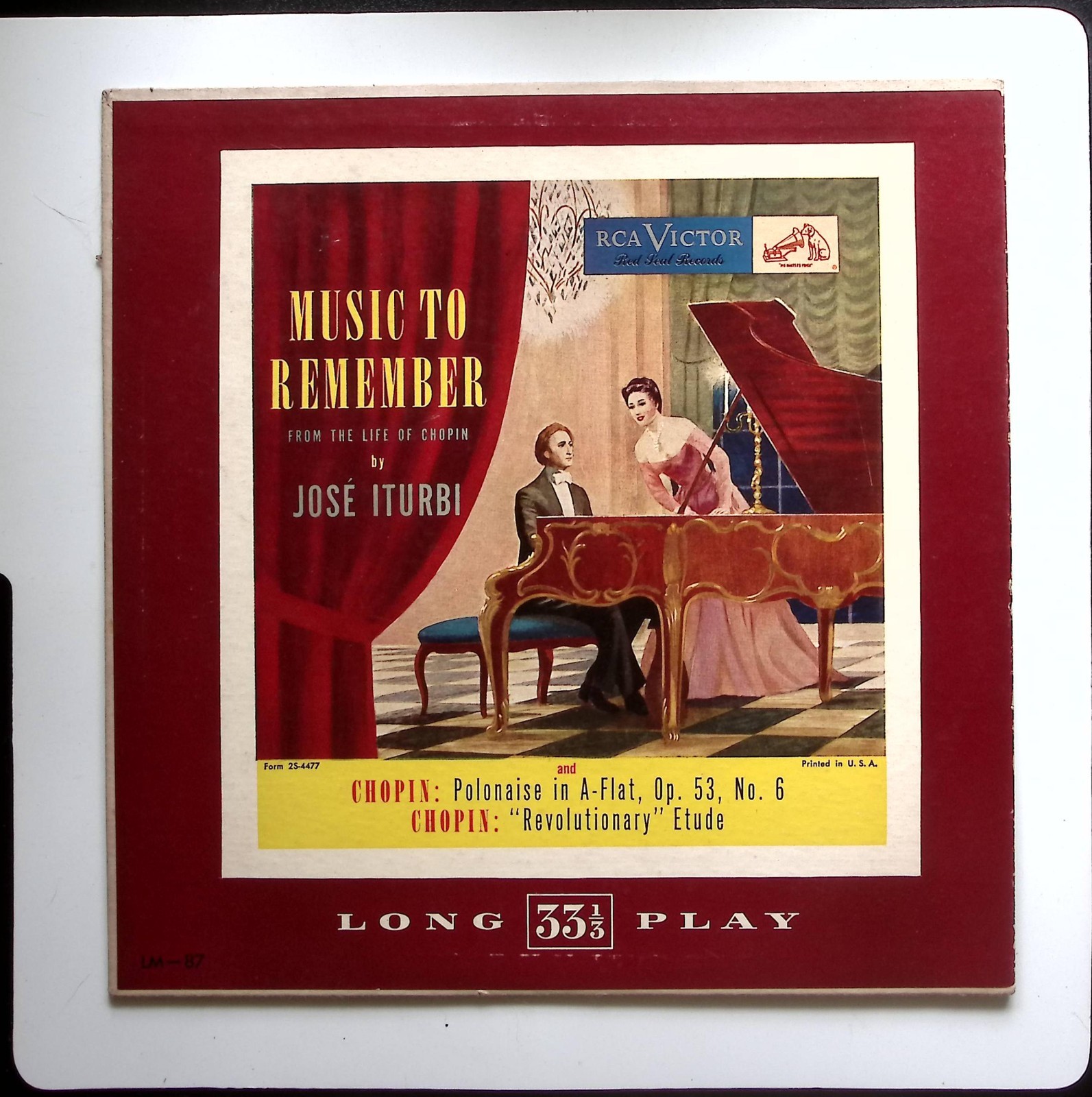JOSE ITURBI MUSIC TO REMEMBER FROM THE LIFE OF CHOPIN RCA VICTOR 10 VINYL 1342