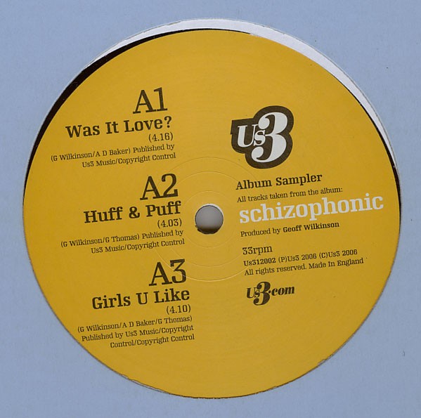 Us3 – Schizophonic – Vinyl Record 12 – K4593z