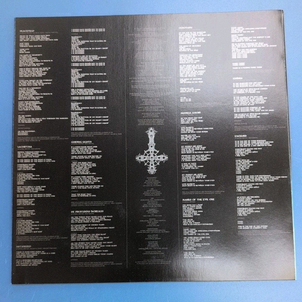 GHOST Skeleta Oxidized Metallic Silver Liquid Filled Vinyl Bad World Ships Fast