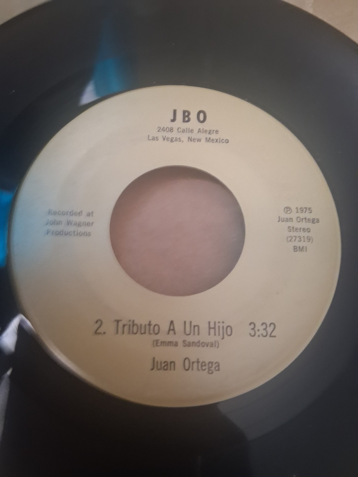 Juan Ortega Rare Las Vegas New Mexico Private Pressing JBO 45 Free US Shipping