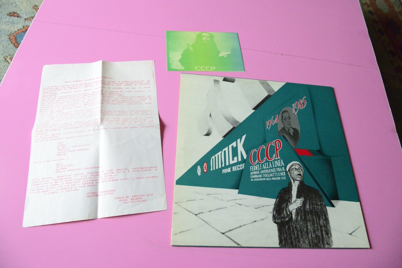 CCCP LP AFFINITA DIVERGENZE ORIG 1986 NM CON RARO INSERTO BIANCO E CARTOLINA !!!