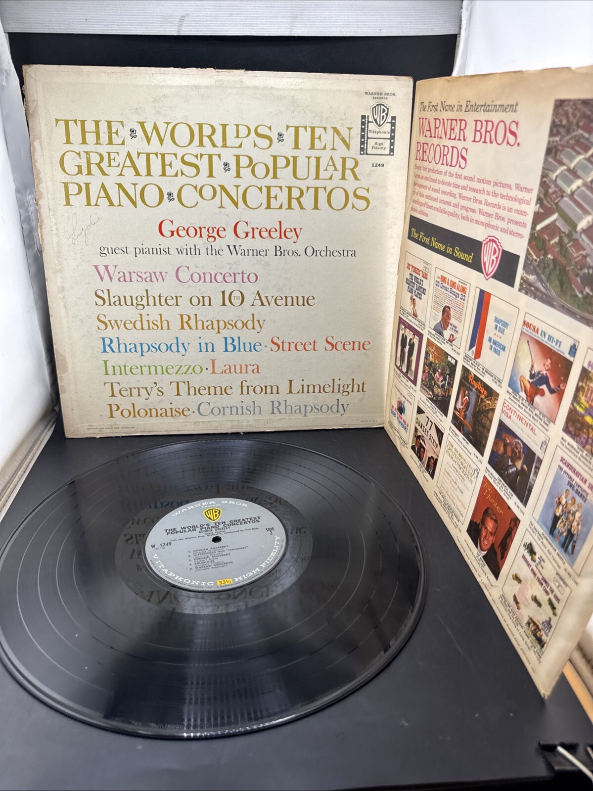 The World’s Ten Greatest Popular Piano Concertos Warner Bros. Vinyl Record