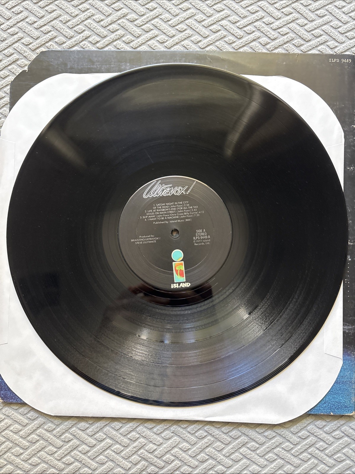 Ultravox!: Self Titled Debut Vinyl LP – 1977 Island ILPS 9449