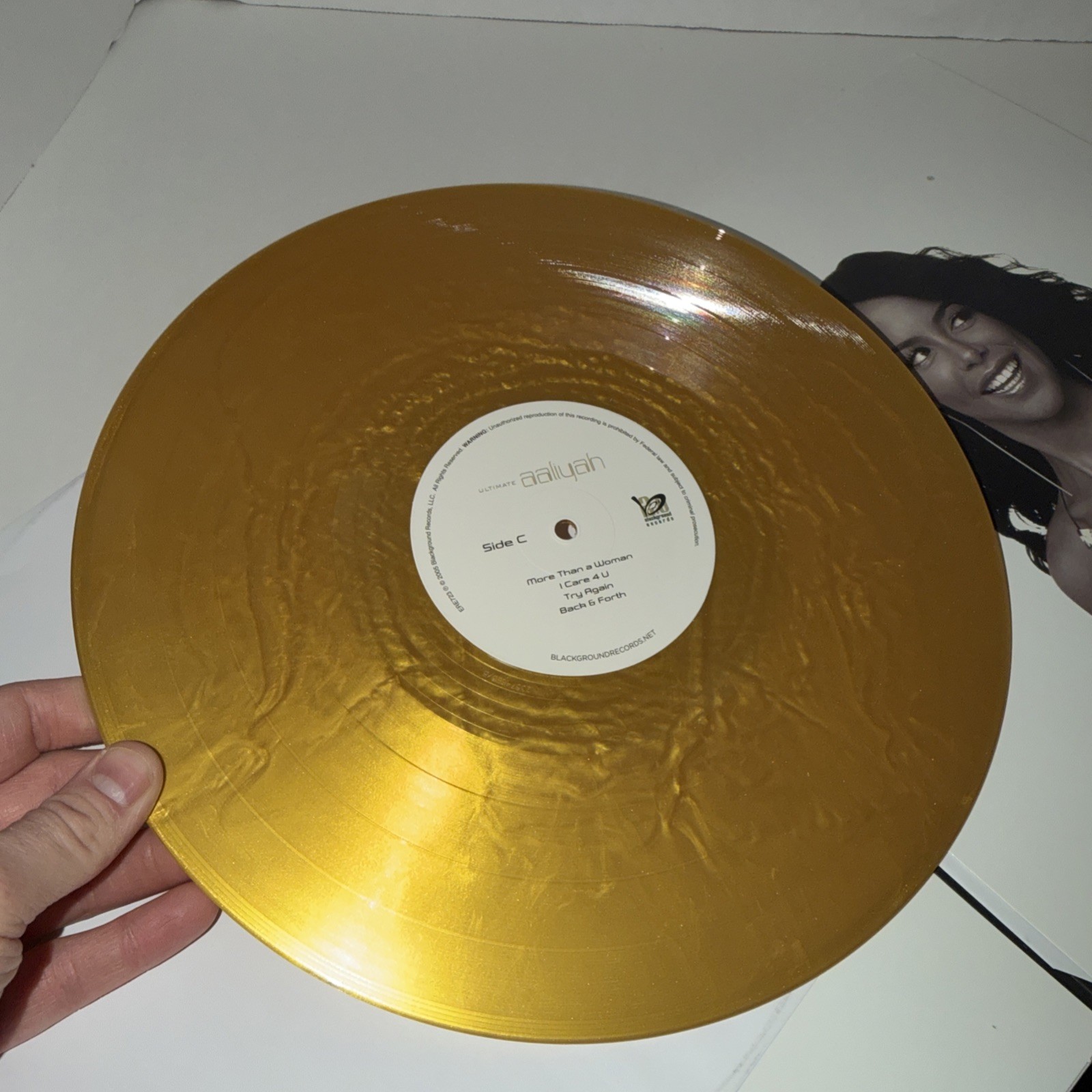 Aaliyah Ultimate 3x LP ERE723 Vinyl 2005 Near Mint Gold Marble Colored Vinyl