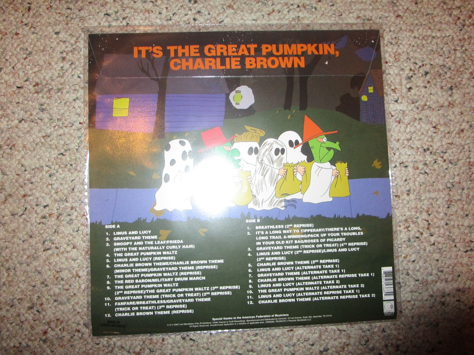 IT’S THE GREAT PUMPKIN, CHARLIE BROWN (Ltd.DX.Ed.Orange/Shaped Reissue)(Cft2022)
