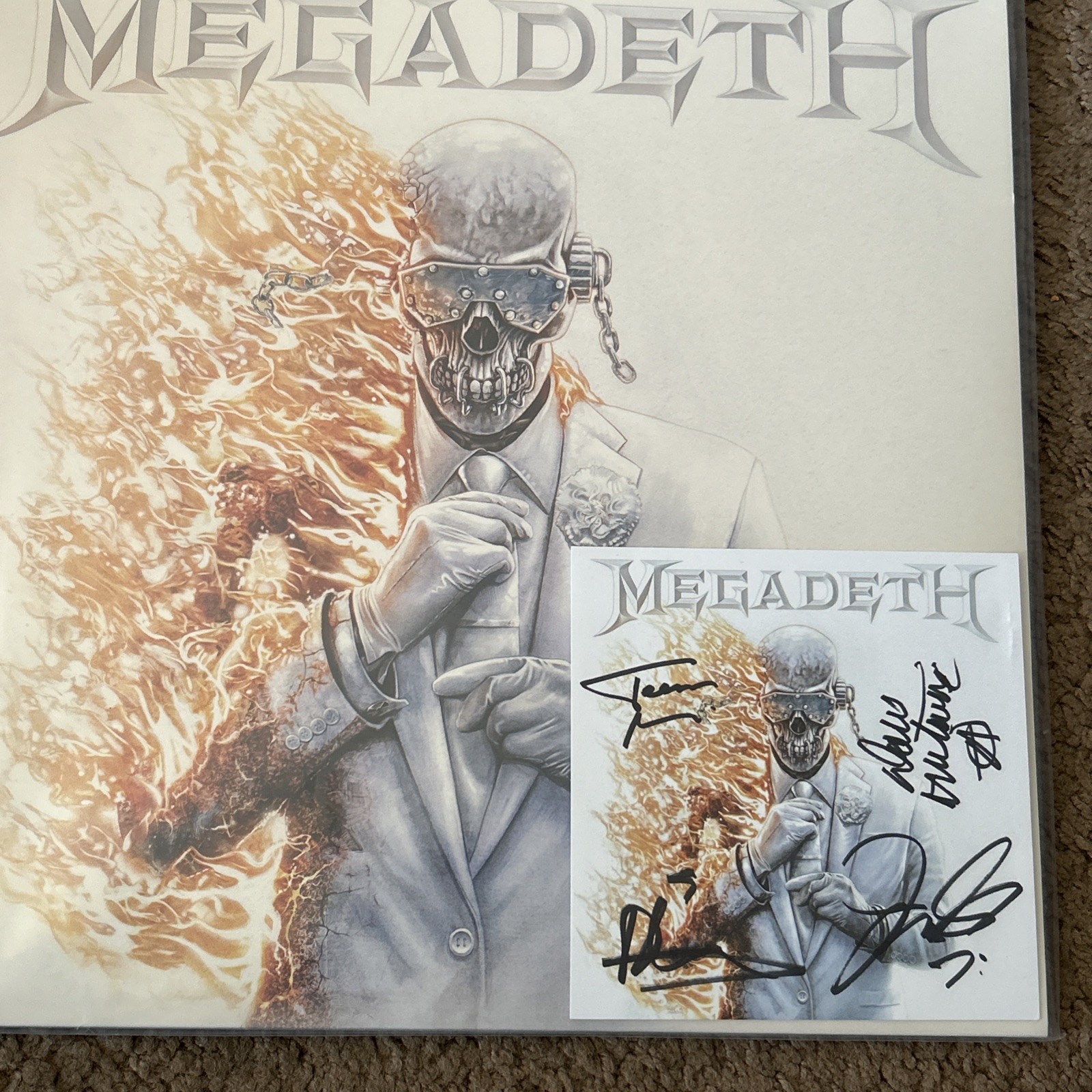 MEGADETH – Factory Sealed Megadeth Orange White Vinyl with Signed Insert NEW