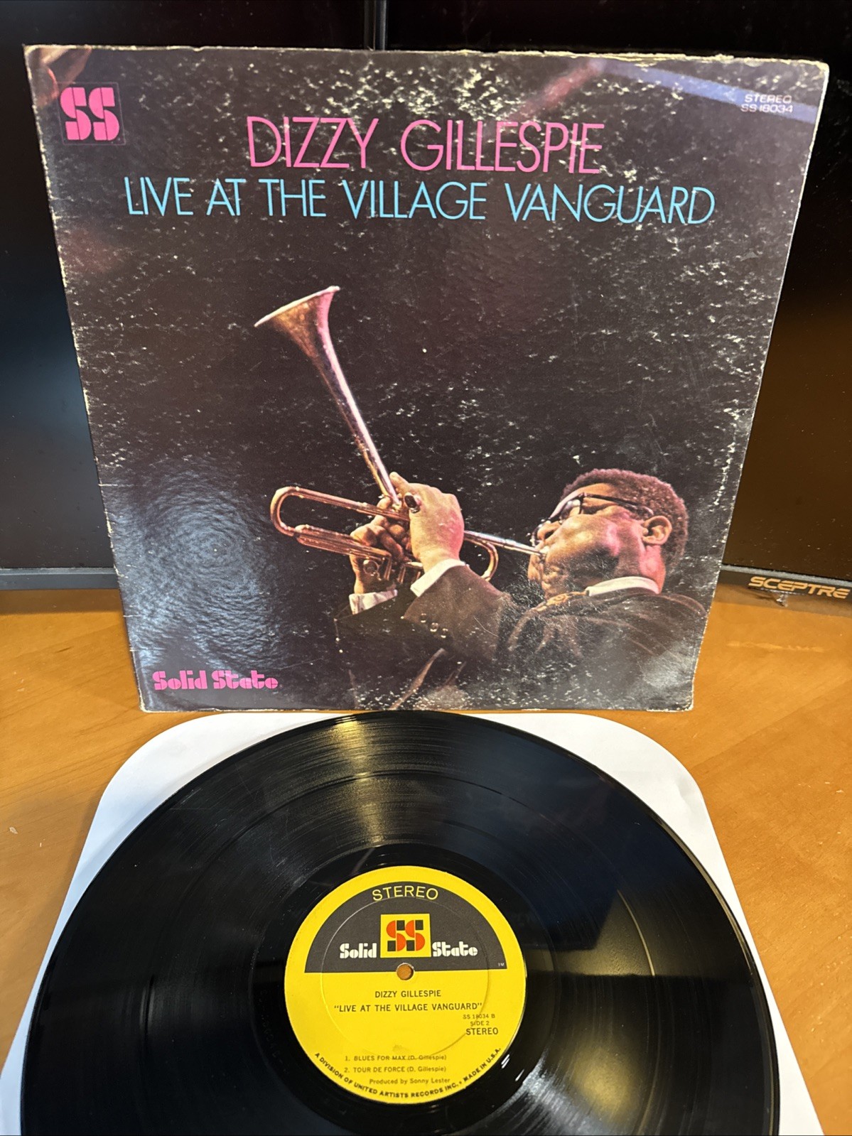 Jazz LP Dizzy Gillespie Live At the Village Vanguard Solid State SS 18034 B4 VG