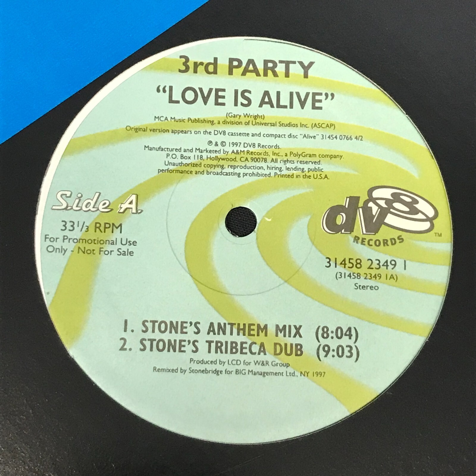3rd Party – Love Is Alive ( 12″ Remix Vinyl Record)