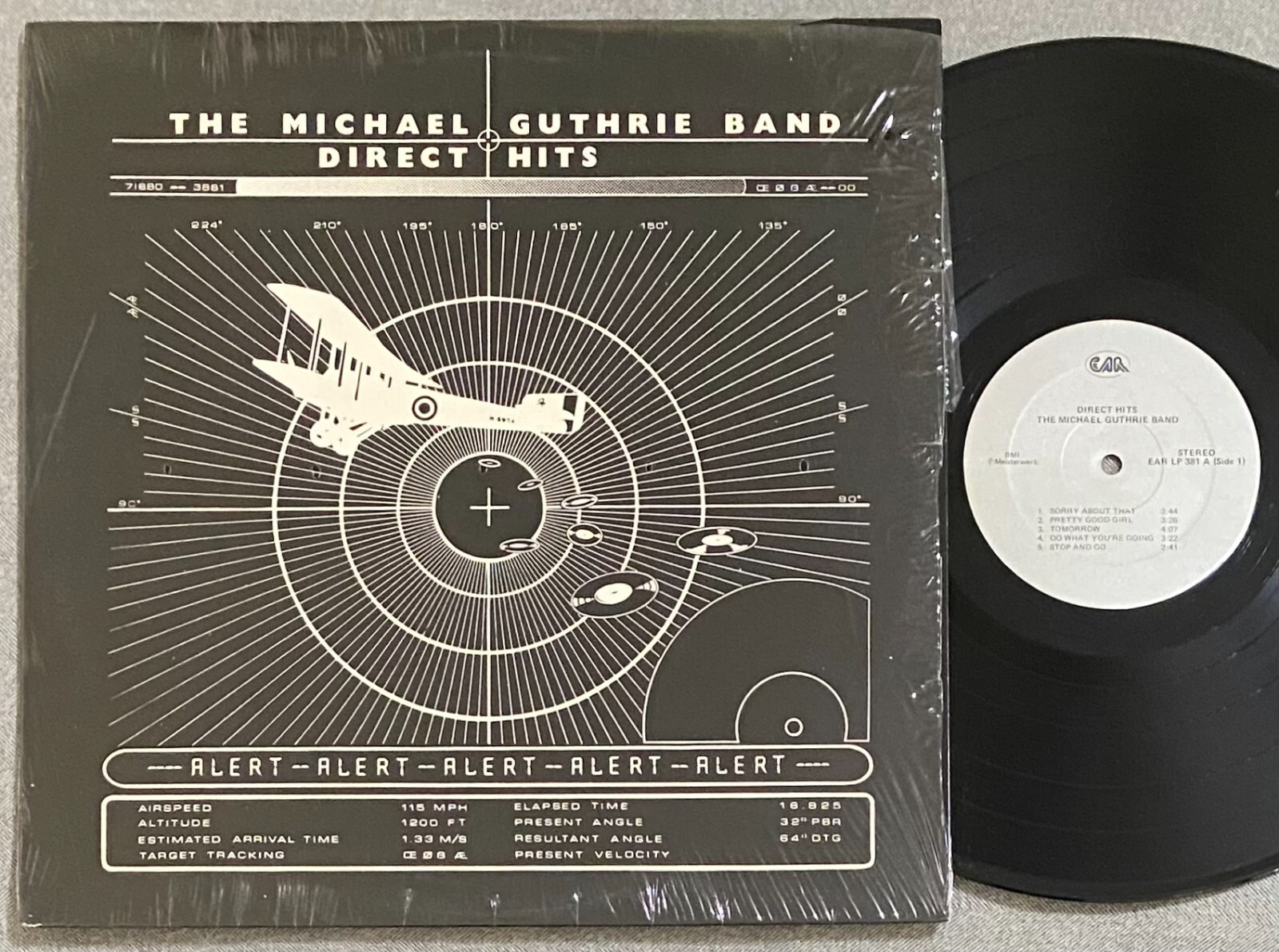 MICHAEL GUTHRIE BAND Direct Hits LP Private Press Power Pop Shrink EX/NM