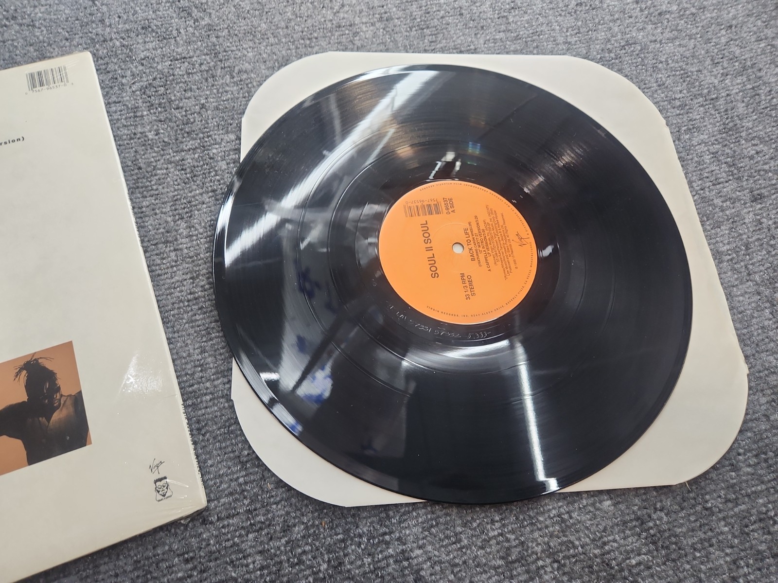 SOUL II SOUL BACK TO LIFE 12″ ORIG 1989 VIRGIN 0-96537 DOWNTEMPO HOUSE R&B