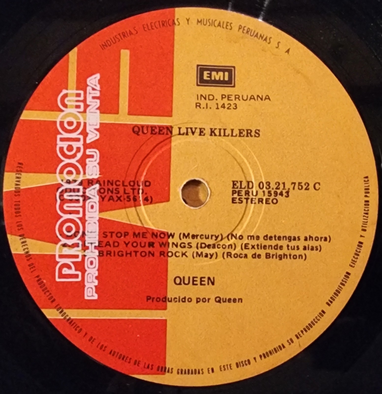 QUEEN LIVE KILLERS promo 2LP Rare Peeruvian