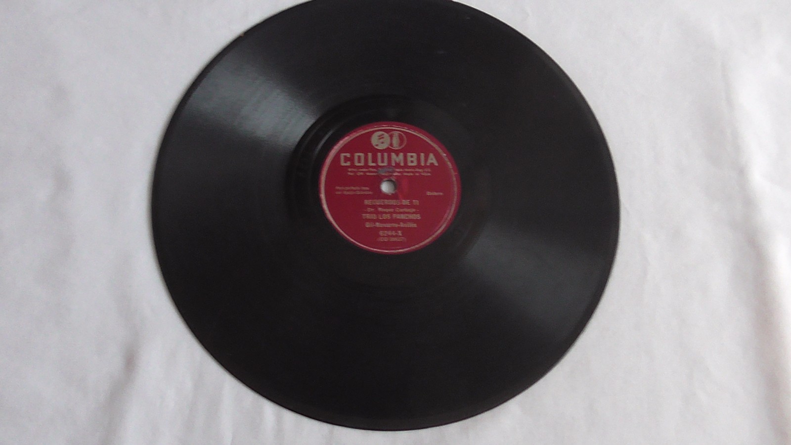 Trio Los Panchos – 78rpm single 10-inch – Columbia #6244-X Parece Que Va A Llove