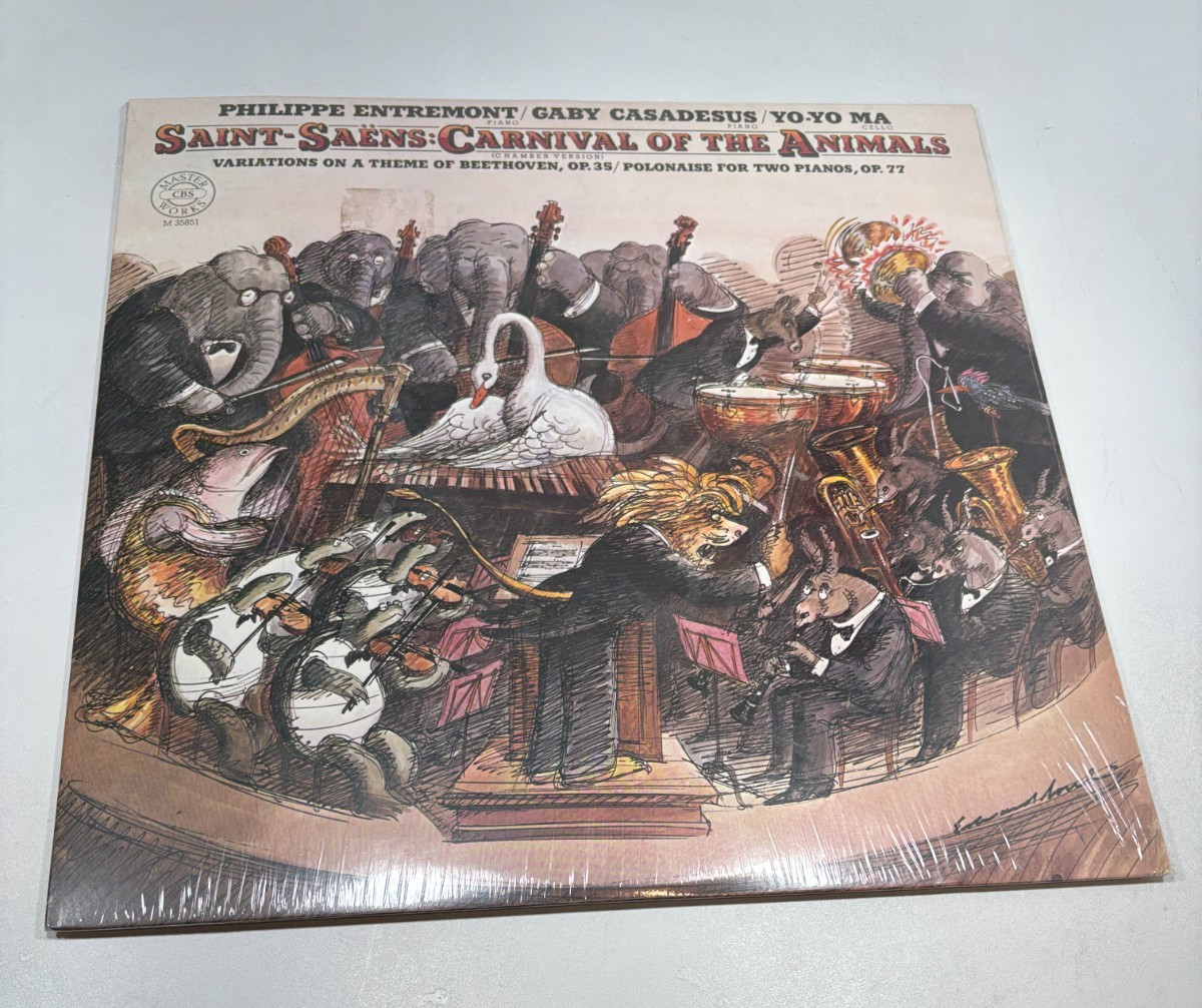 Saint-Saens “Carnival Of The Animals” LP Vinyl Entremont / Casadesus / Yo-Yo Ma