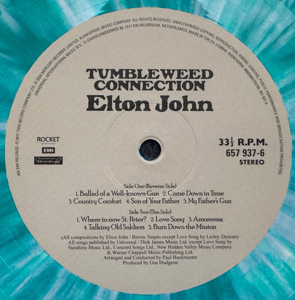 Elton John – Tumbleweed Connection (GREEN SPLATTER VINYL) – POP *NEW/COLOR*