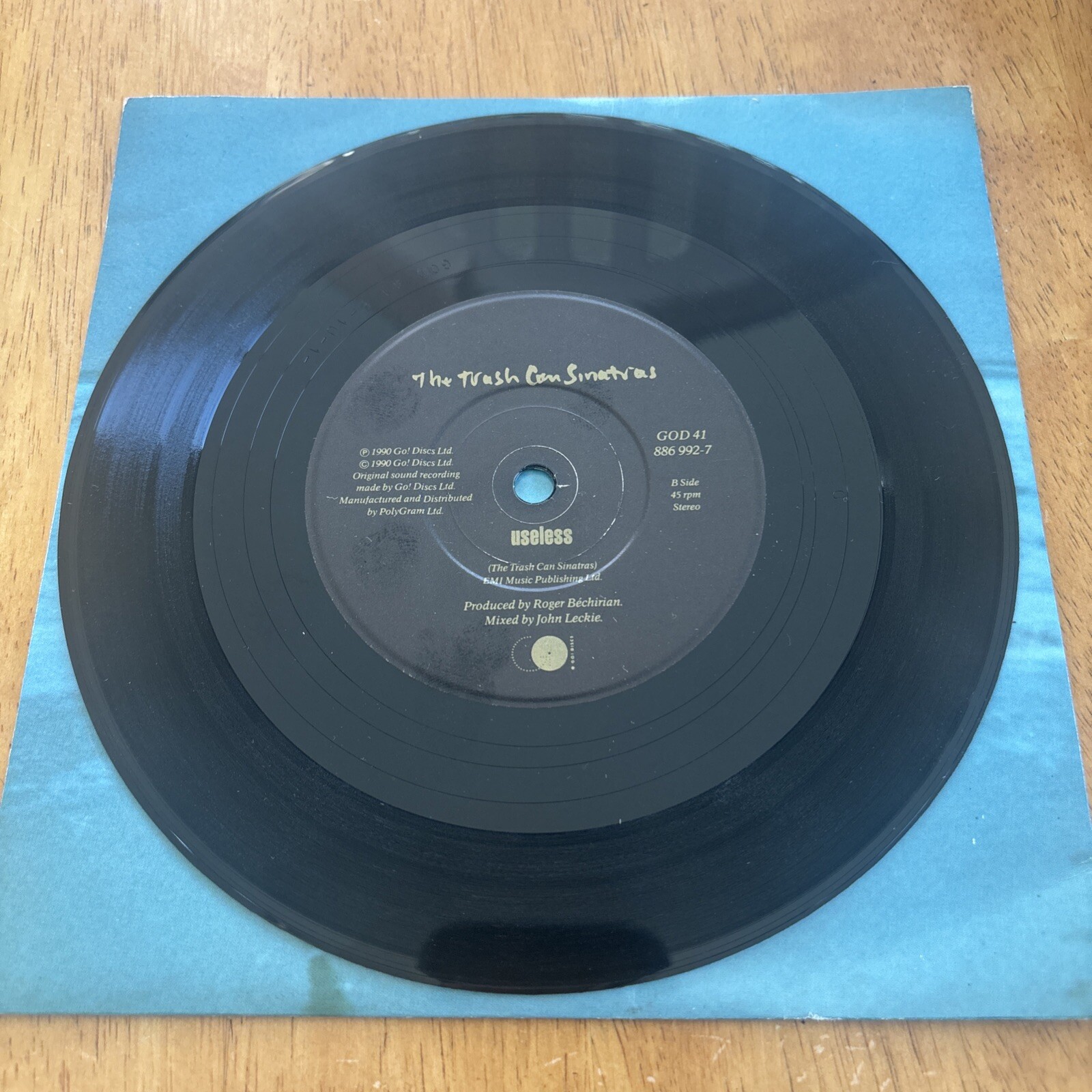 THE TRASH CAN SINATRAS ‘Only Tongue Can Tell’ on 7” Vinyl Single — GOD 41. 1990