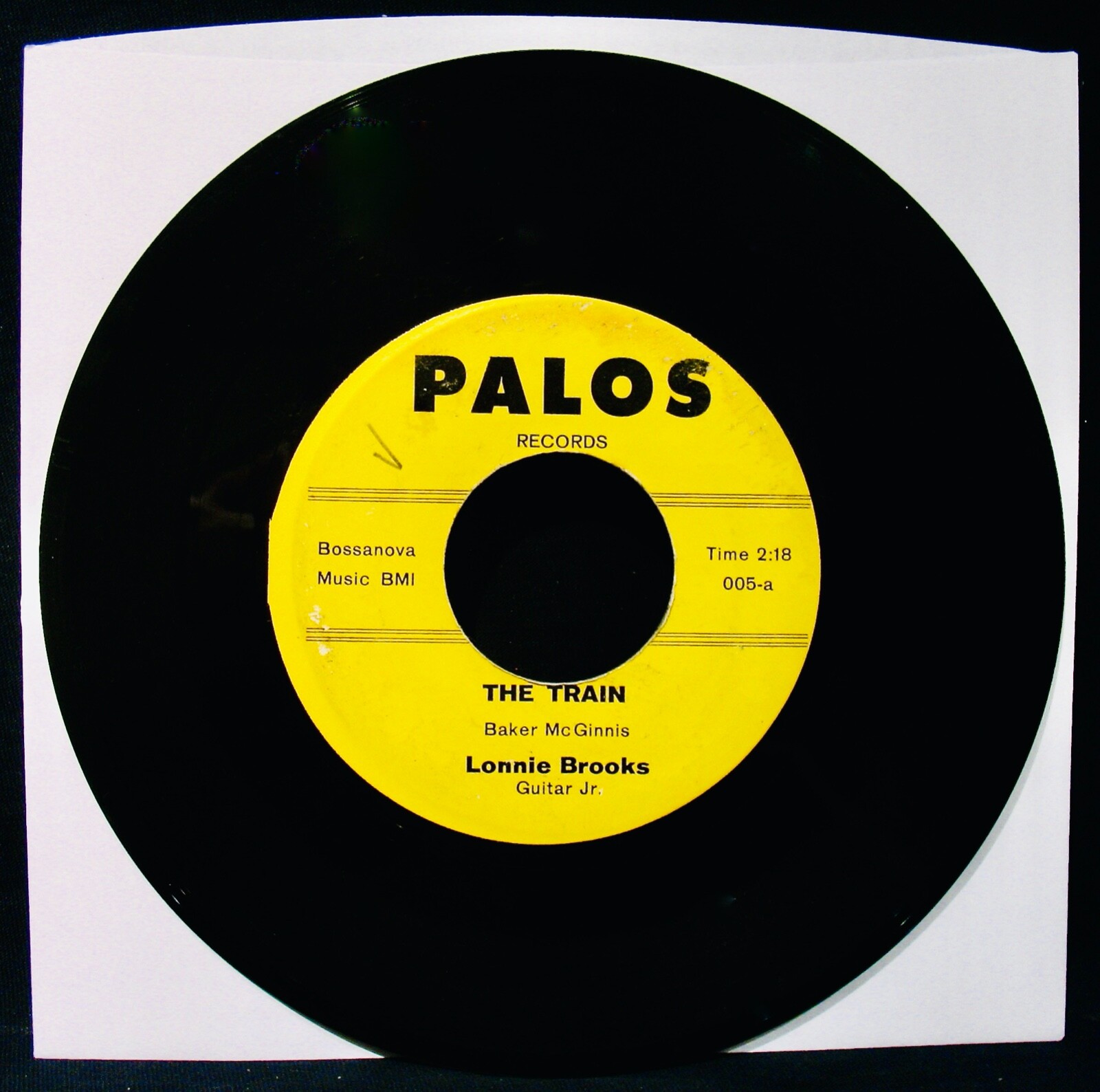 Lonnie Brooks: The Frog & The Train~Chicago Blues 45~PALOS #005 (Guitar Jr.)