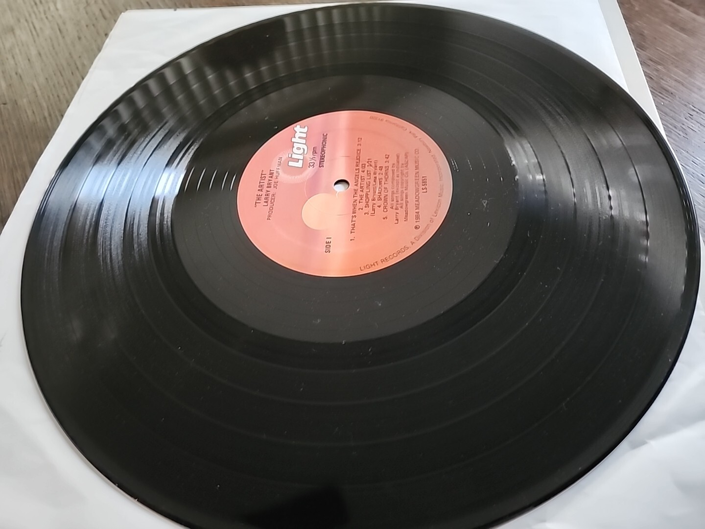 Larry Bryant “The Artist” (Near Mint) Vinyl LP 1984 Contemporary Christian Lp