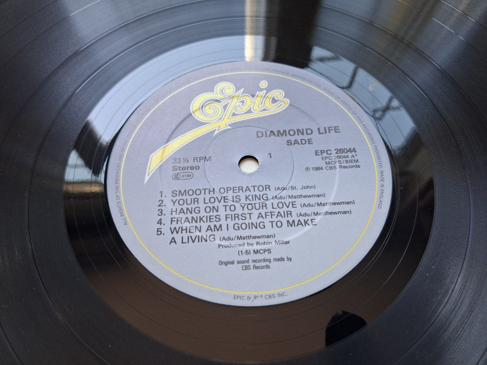 Sade – Diamond Life : Epic 1984 LP OG